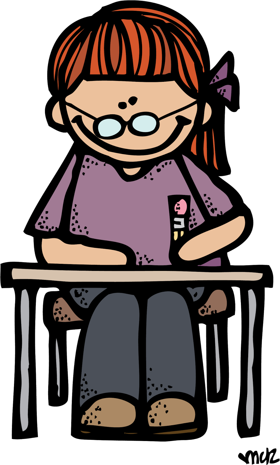 Melonheadz Homework Cliparts - Melonheadz Clipart Writing (964x1600)
