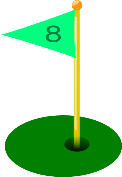 Golf Flag 8th Hole Clip Art At Clker - Golf Flag Hole 3 (408x591)