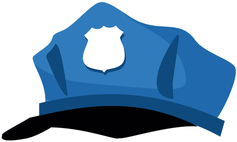 Police Hat Cartoon - Cop Hat Cartoon (512x512)