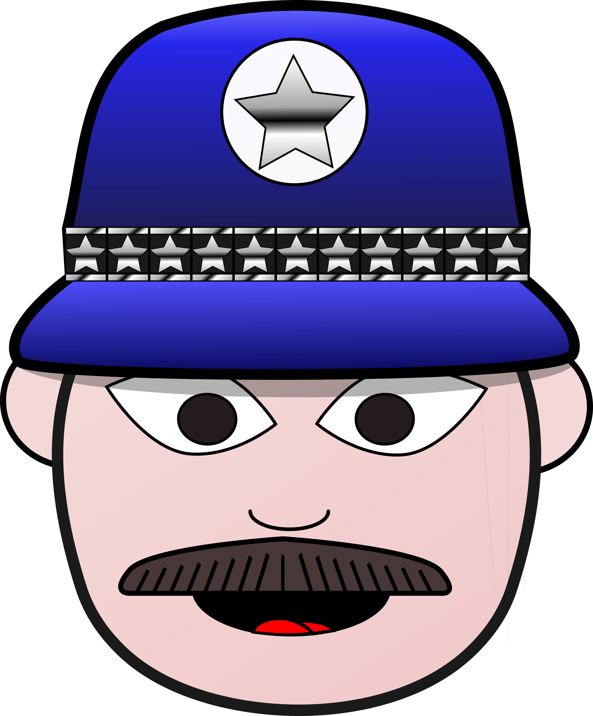 Cartoon Police Hat 7, Buy Clip Art - Polizei Comic (1990x2400)