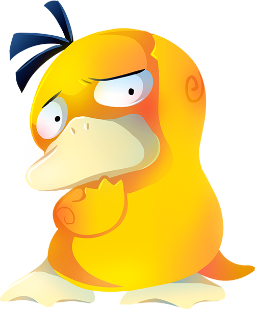 Pokémon Go Pikachu Bird Beak Yellow Vertebrate Cartoon - Psyduck Art (500x606)