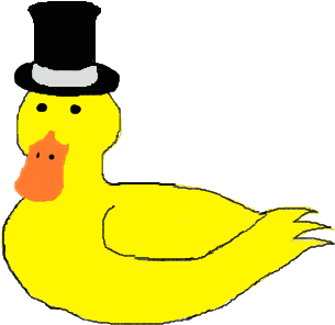 Top Hat Duck By Winterous - Duck With Top Hat (450x340)