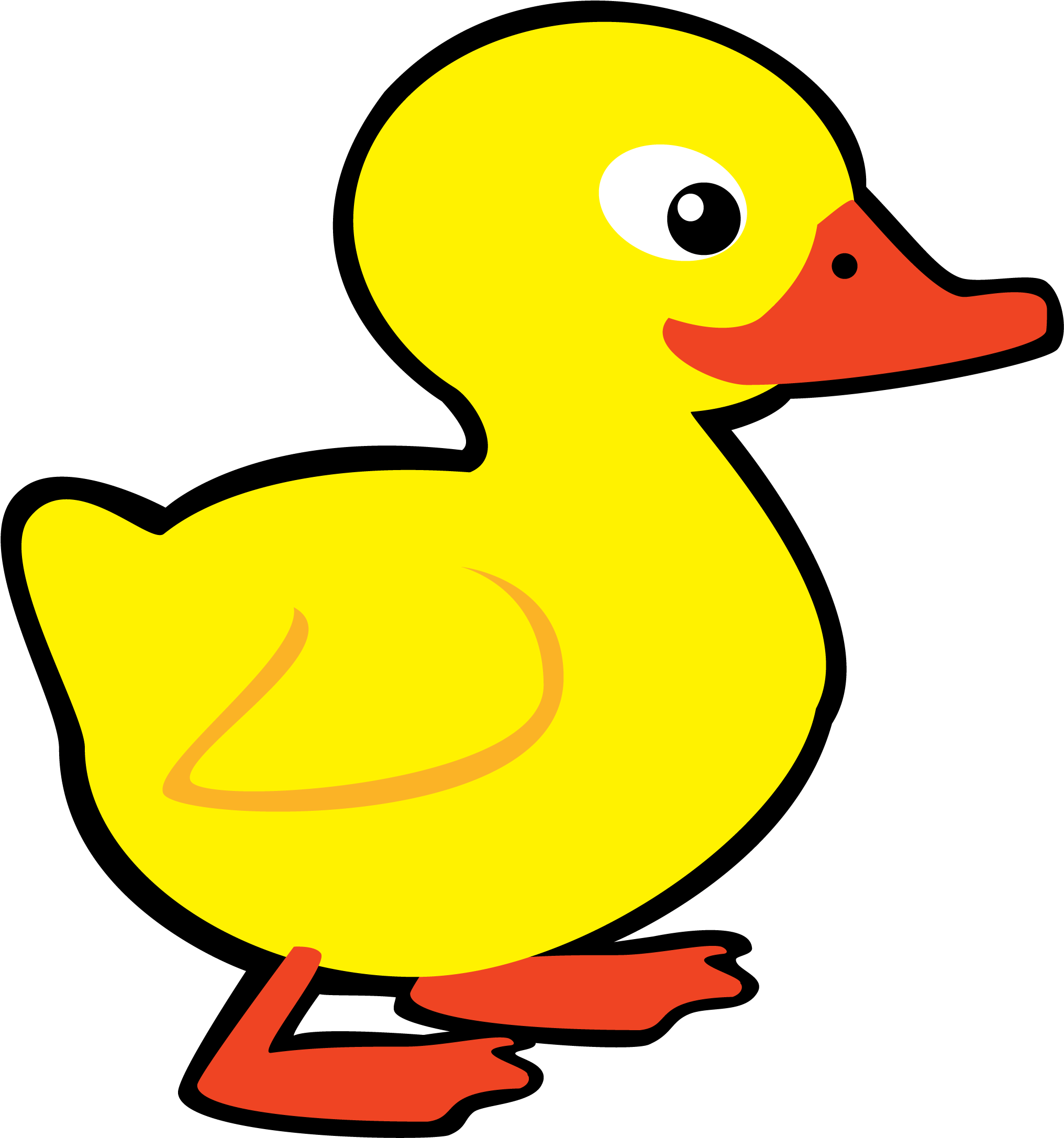Duck Child Illustration - Dibujos De Color Amarillo.