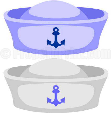 Printable Sailor Hat Photo Booth Prop - Sailor Hat Photobooth Prop (458x593)