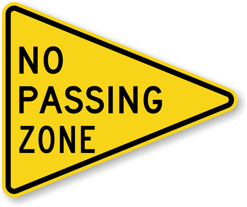 No Passing Zone - No Passing Zone Road Sign (800x670)