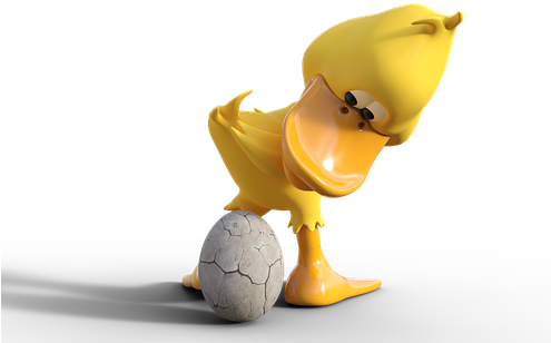 Duck, Goose, Egg, Breed, Chicken, Easter - Egg And Chickens Animated (494x340)