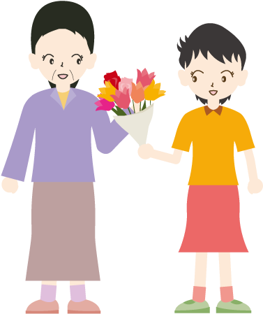 母の日/花束 - 季節イラスト - 無料素材 - イラスト (640x480)