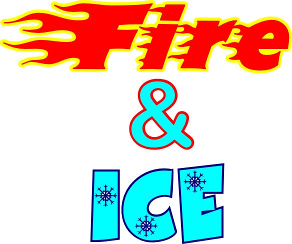 Fire & Ice - Clip Art Fire And Ice (584x488)