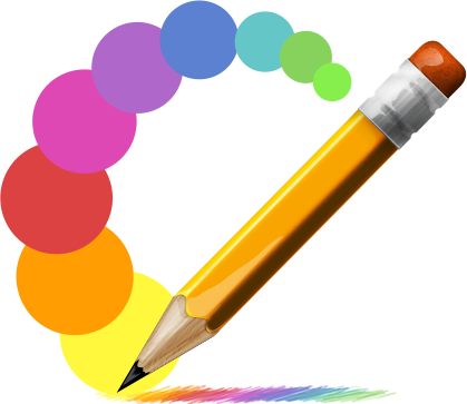 Business Card Design Manchester - Colorful Pencil Png (419x363)