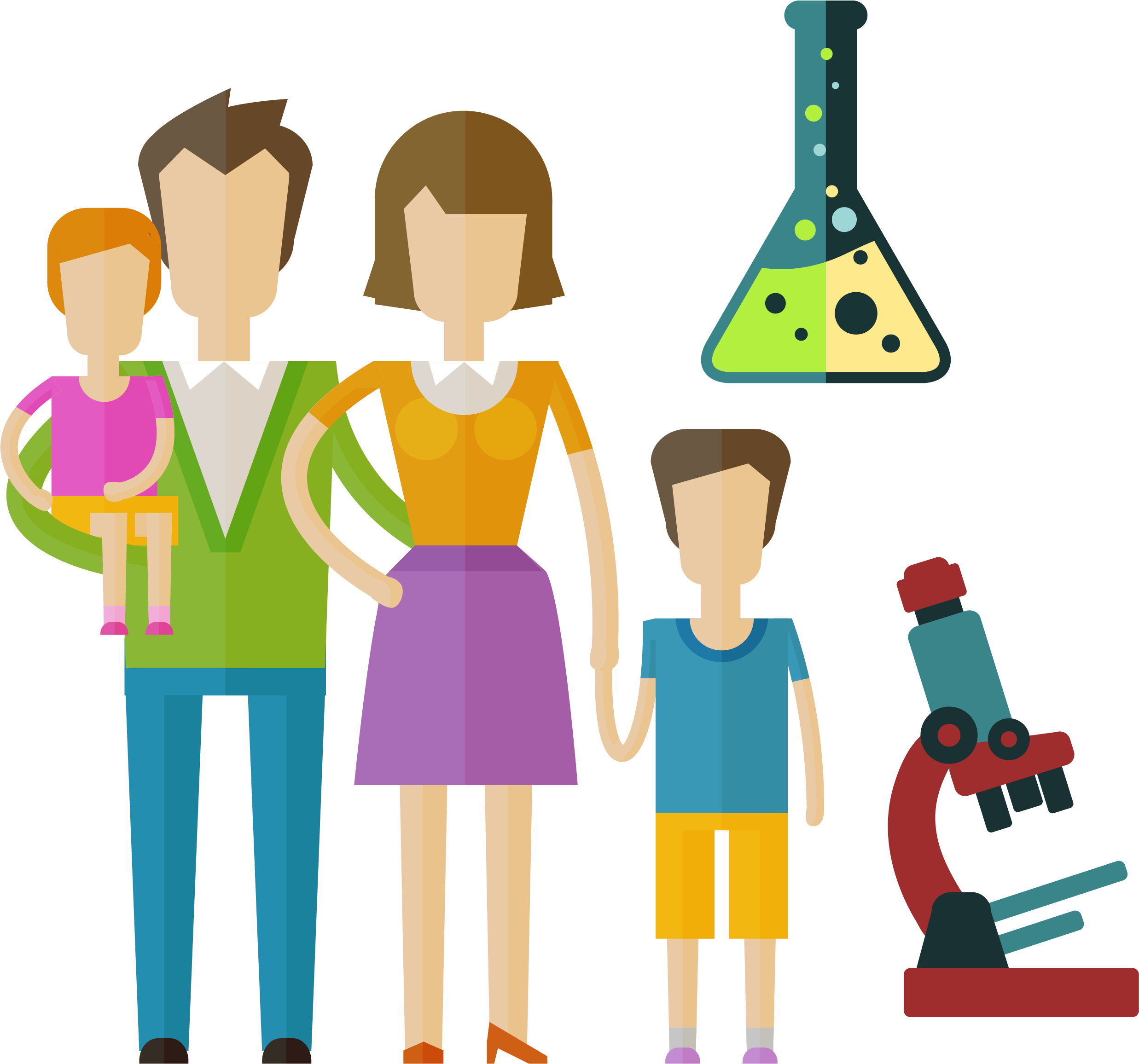 Vector Character Material Family - Vector Graphics (2852x2665)