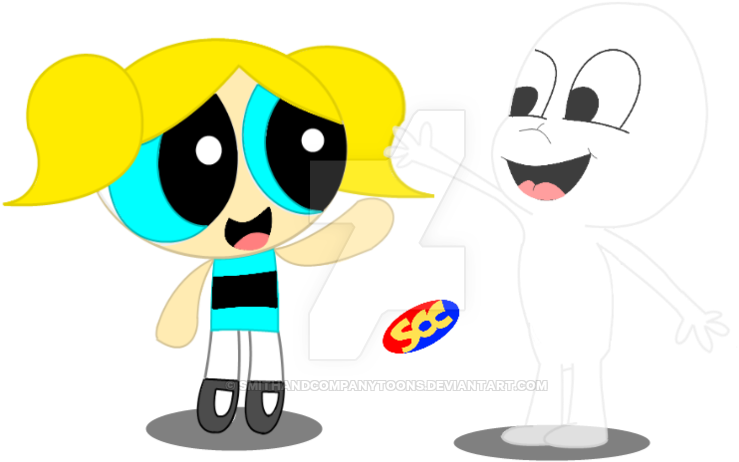 Bubbles Meets Casper The Friendly Ghost By Smithandcompanytoons - Casper (800x478)