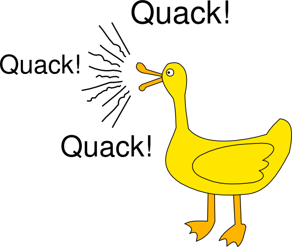 Quack Clip Art At Clker - Quack Clipart (600x508)