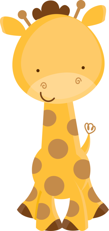 Say Hello Cute Birthday Giraffe Greeting Card 427x900 Png Clipart Download