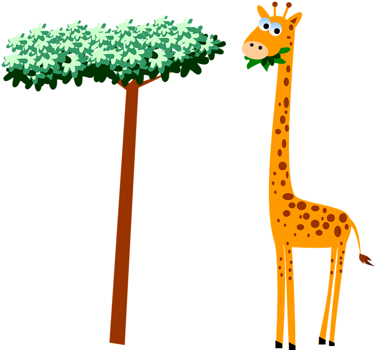Baby Shower Giraffe Images - Snacking Giraffe Round Ornament (760x720)