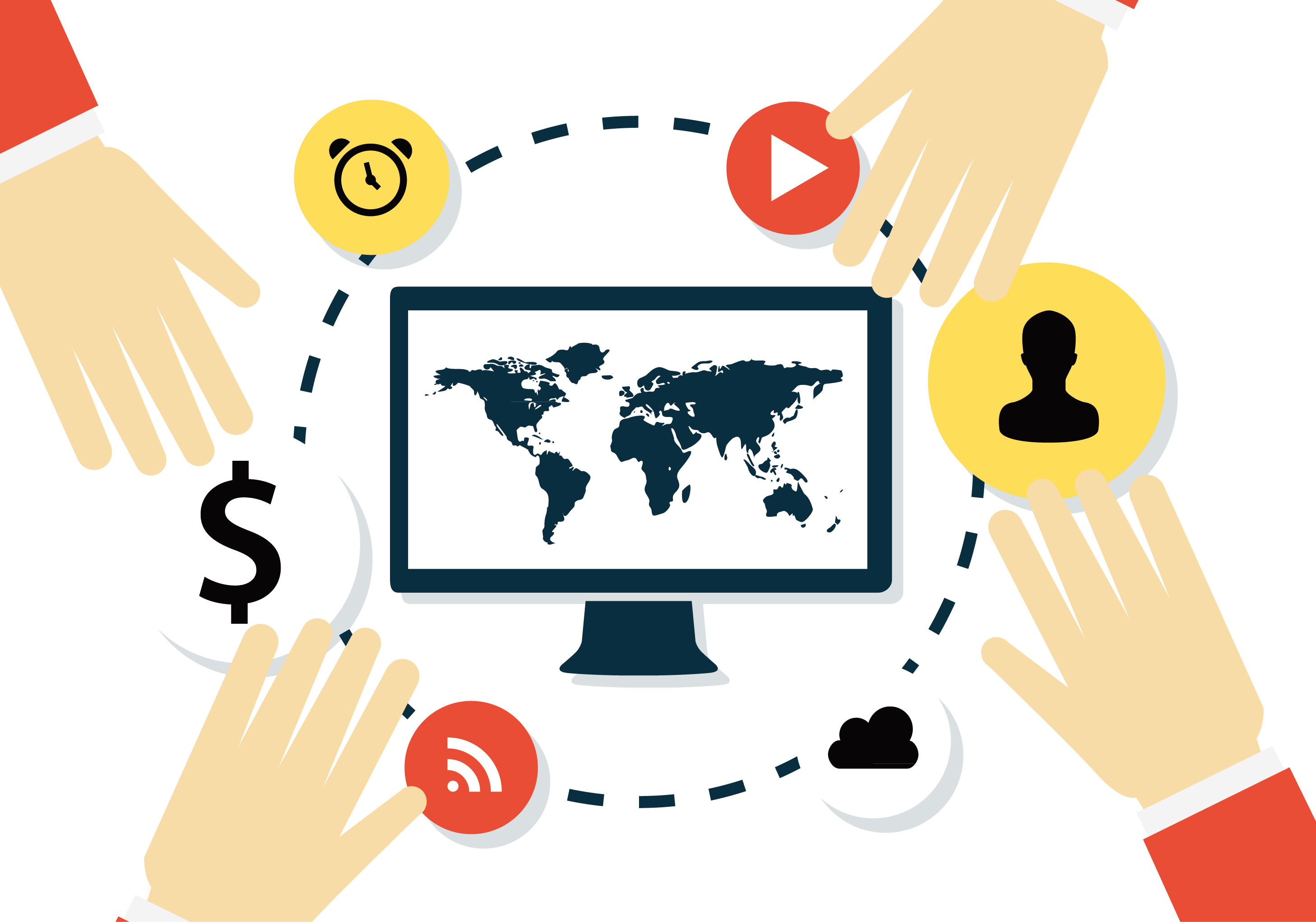 Business Infographic Flat Design Illustration - Business Flat Design (2912x2041)