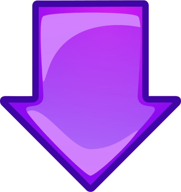 Arrow Orange Down Vector - Purple Arrow Pointing Down (600x635)