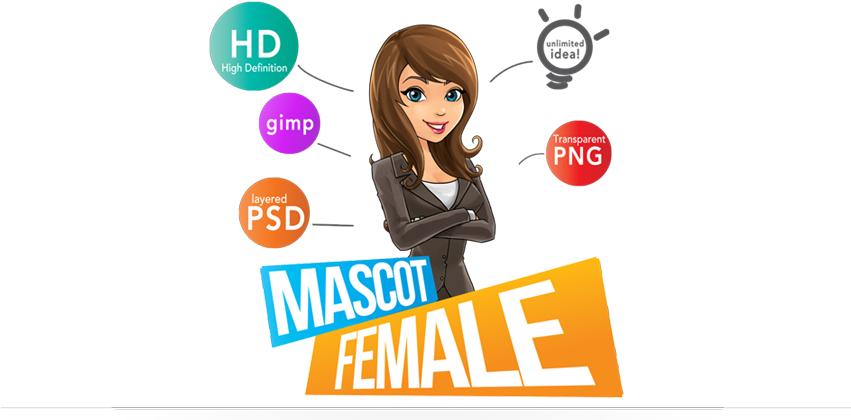 Female Mascot Creator Beatiful, Smart, Elegant, And - Mascot (850x447)
