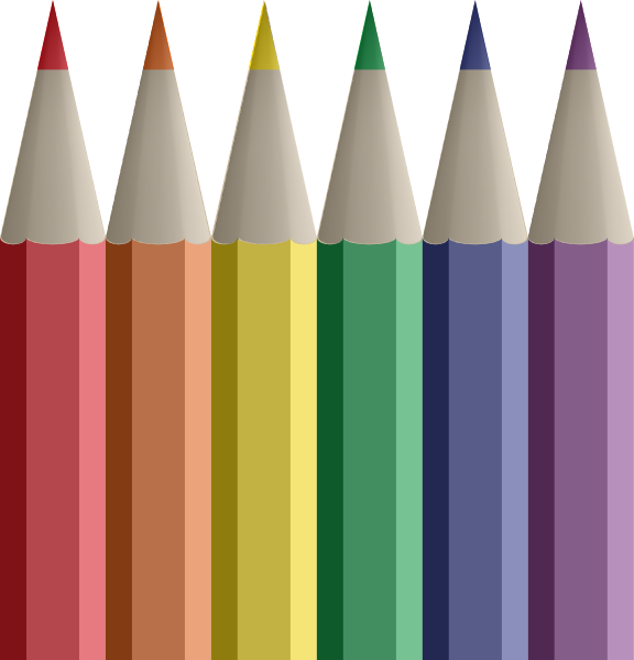 Colored Pencils Clip Art - Pencil Crayons Clipart (576x600)