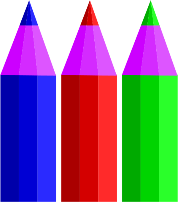 Pencil Clipart Red Color - Color (600x682)