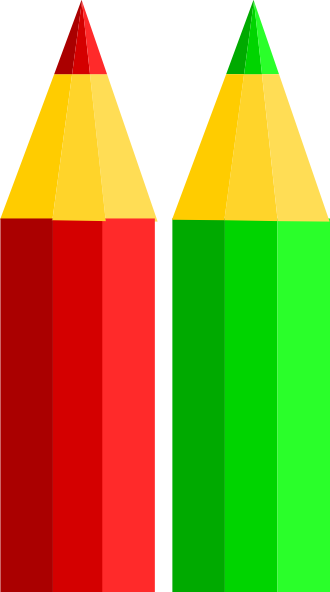 Clip Art Two Pencils (330x592)