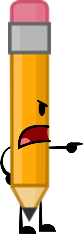 Pencil Clipart Angry - Battle For Dream Island Pencil (276x779)
