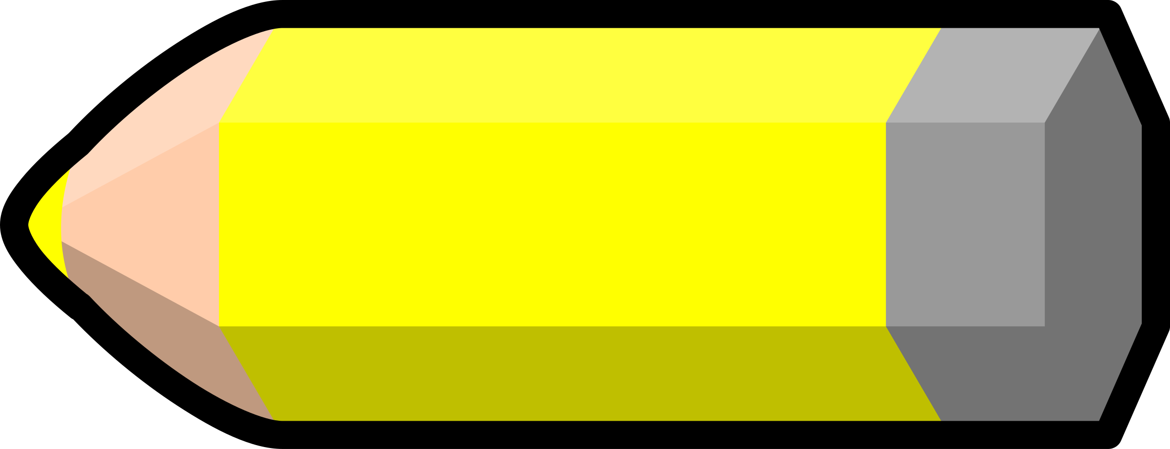 Big Image - Pencil Clip Art (2400x922)