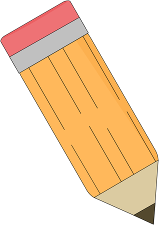 Pencil For Clip Art - Orange Pencil Clipart (318x450)