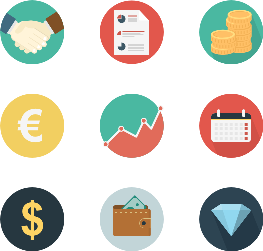 Business - Finance Icons - (600x564) Png Clipart Download