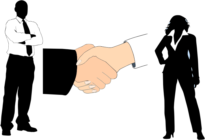 Medium Image - Business Handshake Clipart (710x486)