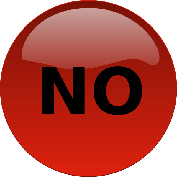 No Button Clip Art At Clker - No Button Png (600x600)