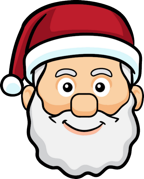 Père Noël Rouge Content - Emoticon (485x600)
