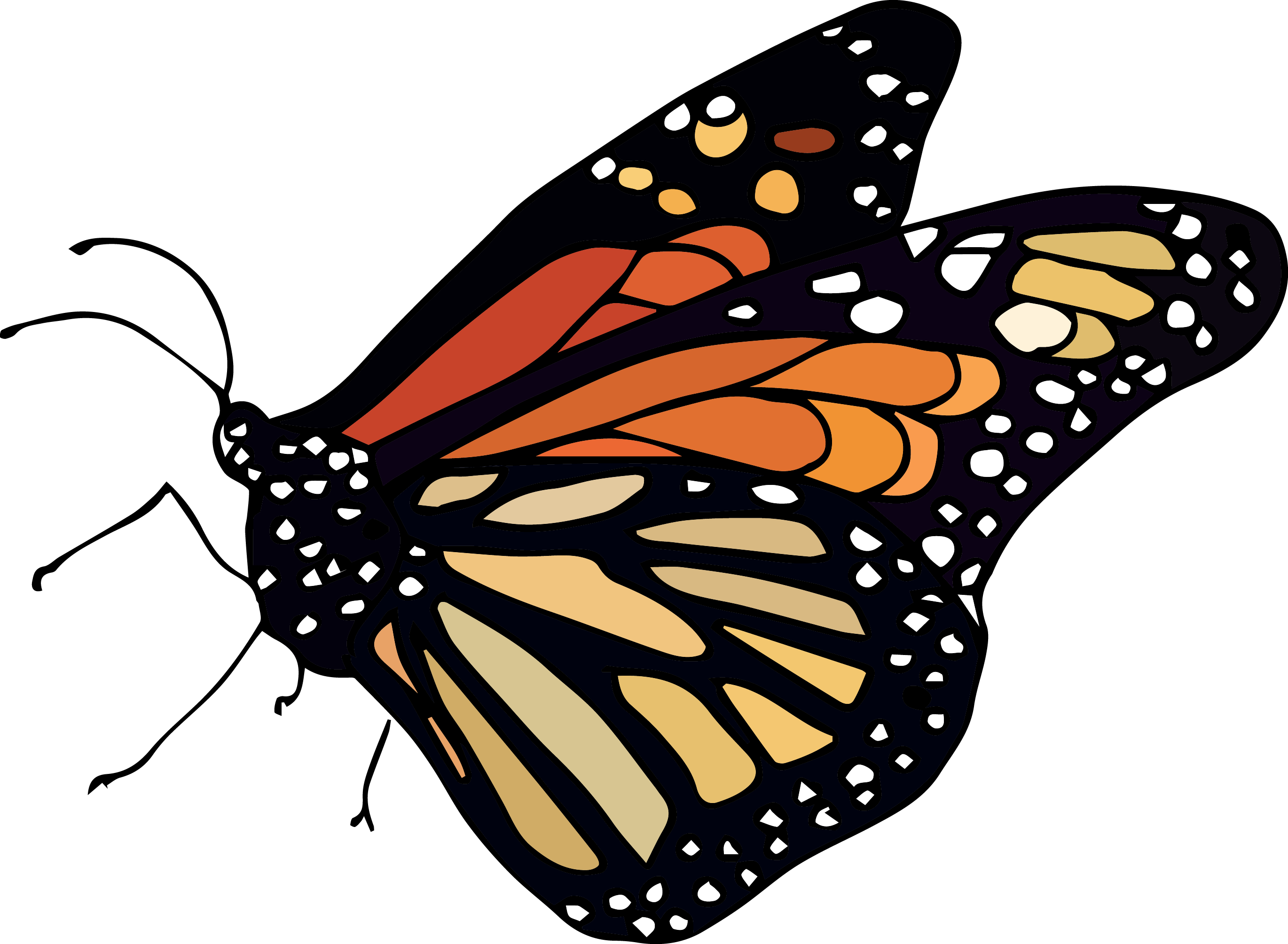 #monarch From The #efrstickers Nature Sticker Sheet - Monarch Butterfly (2740x2009)