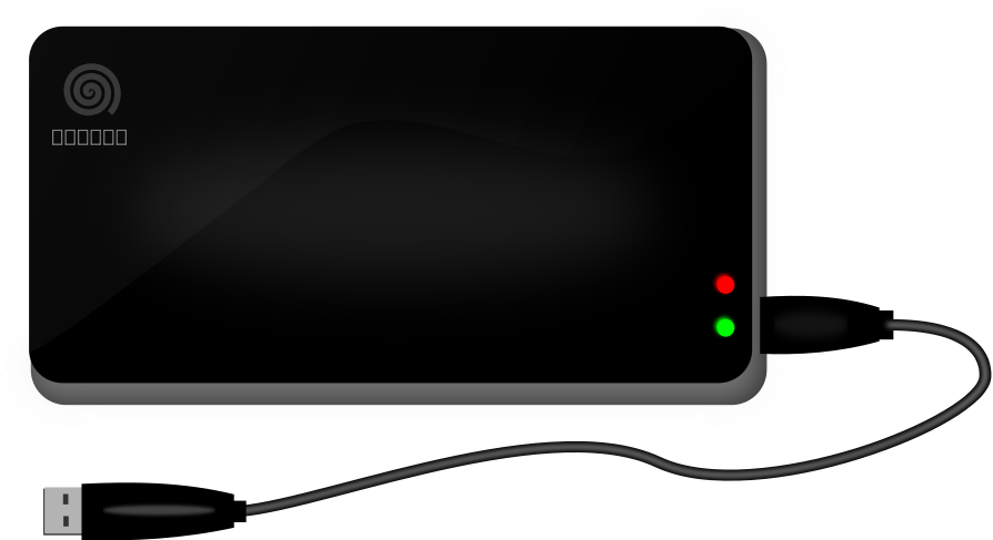 Hard Disk External Usb Hard Drive Clip Art Free Vector - External Hard Disk Png (900x492)