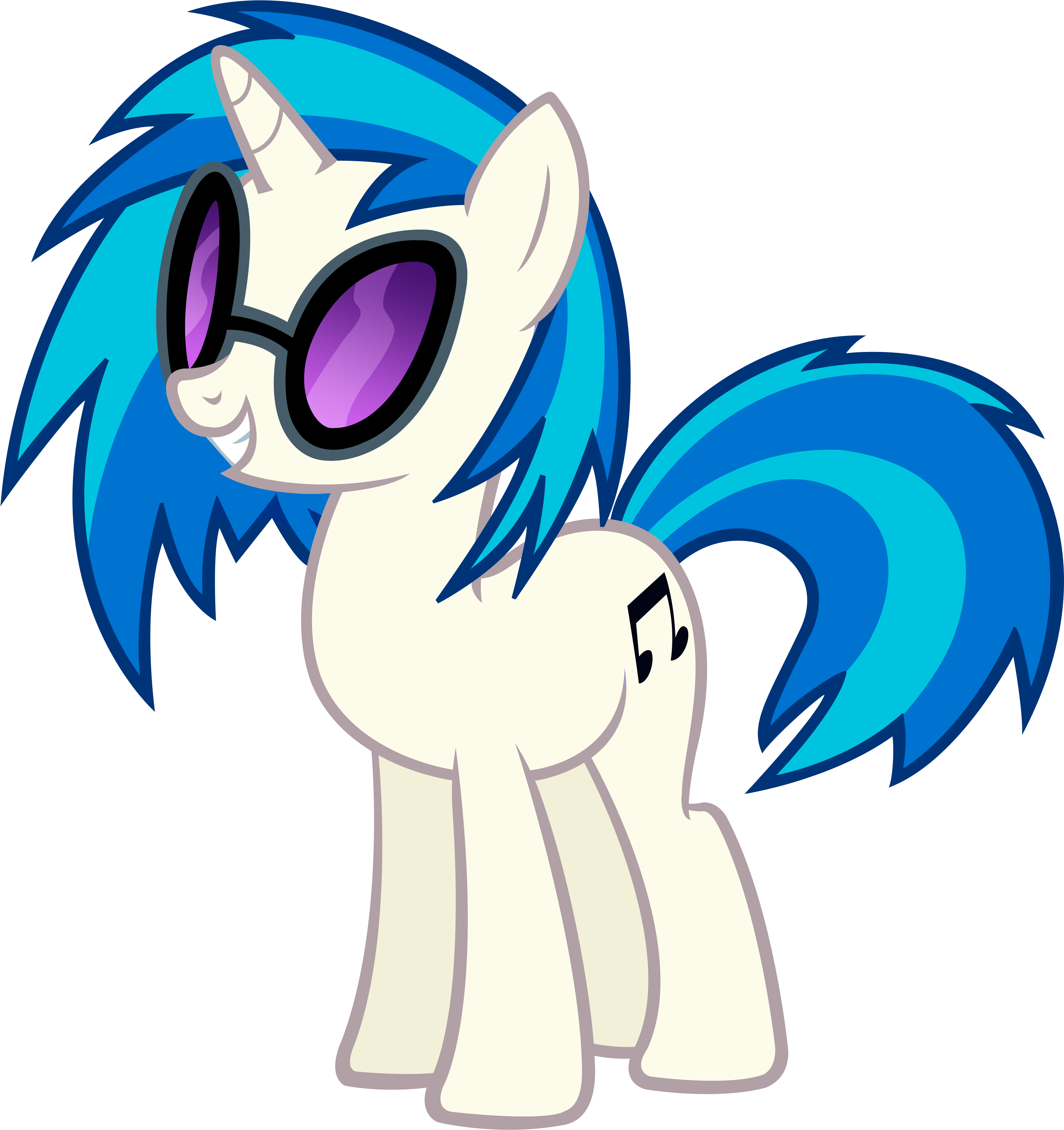 More Like Vinyl Scratch Vector - Vinyl Scratch Pony (4400x4800)