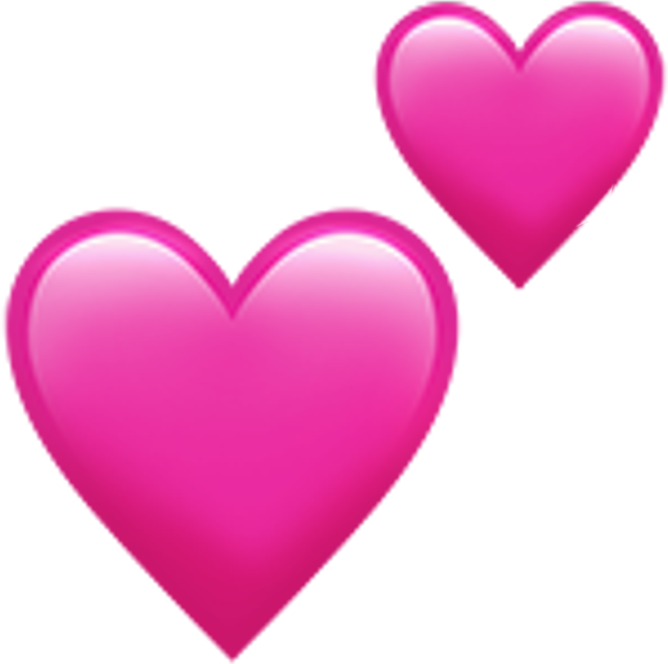 Iphone Heart Emoji Love Tumblr Heart Emoji Love Tumblr - Double Pink Heart Emoji (958x952)