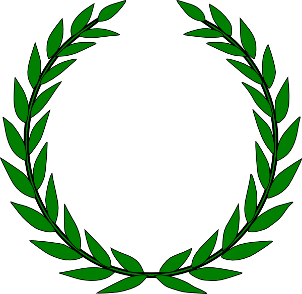 Vine Clipart Roman - Laurel Wreath (600x585)