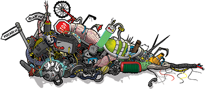 Alt Text - Pile Of Trash Drawing (437x437)