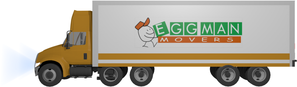 Moving Truck Clipart Image Colorful Cartoon Moving - Trailer Truck (1191x670)