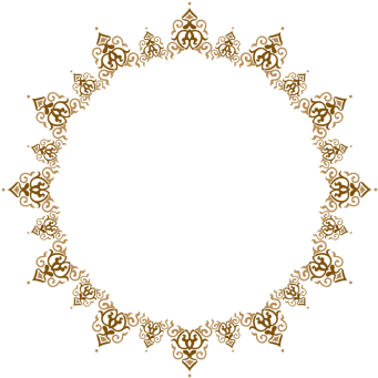 Golden Round Frame, Frame, Golden Frame, Border Frame - Gold (360x360)