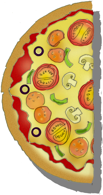 Clip Arts Related To - Half Of A Pizza Clipart (361x669)