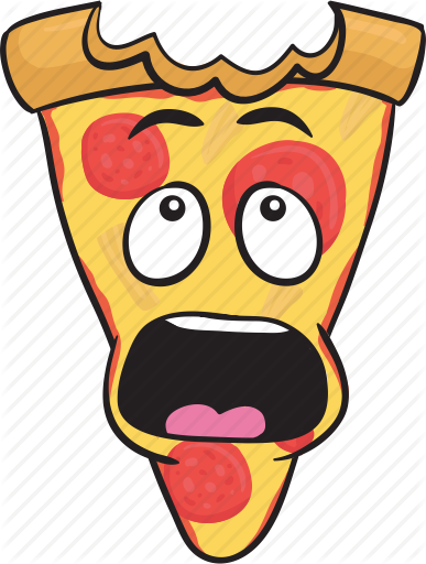 Pizza Clipart Smiley Face Free Pnglogocoloring Pages - Cartoon Pizza Slice (387x512)