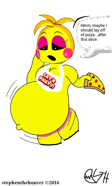 Fat Toy Chica By Godzilla511 - Fnaf Toy Chica Vore (465x600)