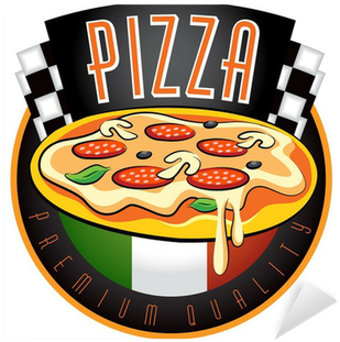 Vinilo Pixerstick Etiquetas Pizza - Pizza (400x400)