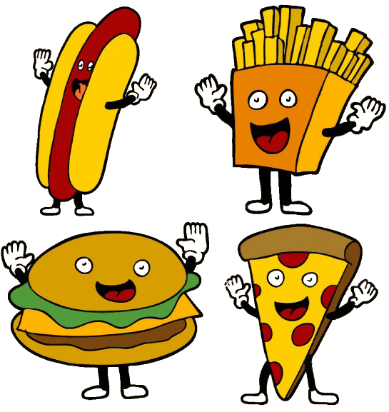 Comida Rápida, Papas A La Francesa Con Queso Hamburguesa - Junk Food Character (700x700)