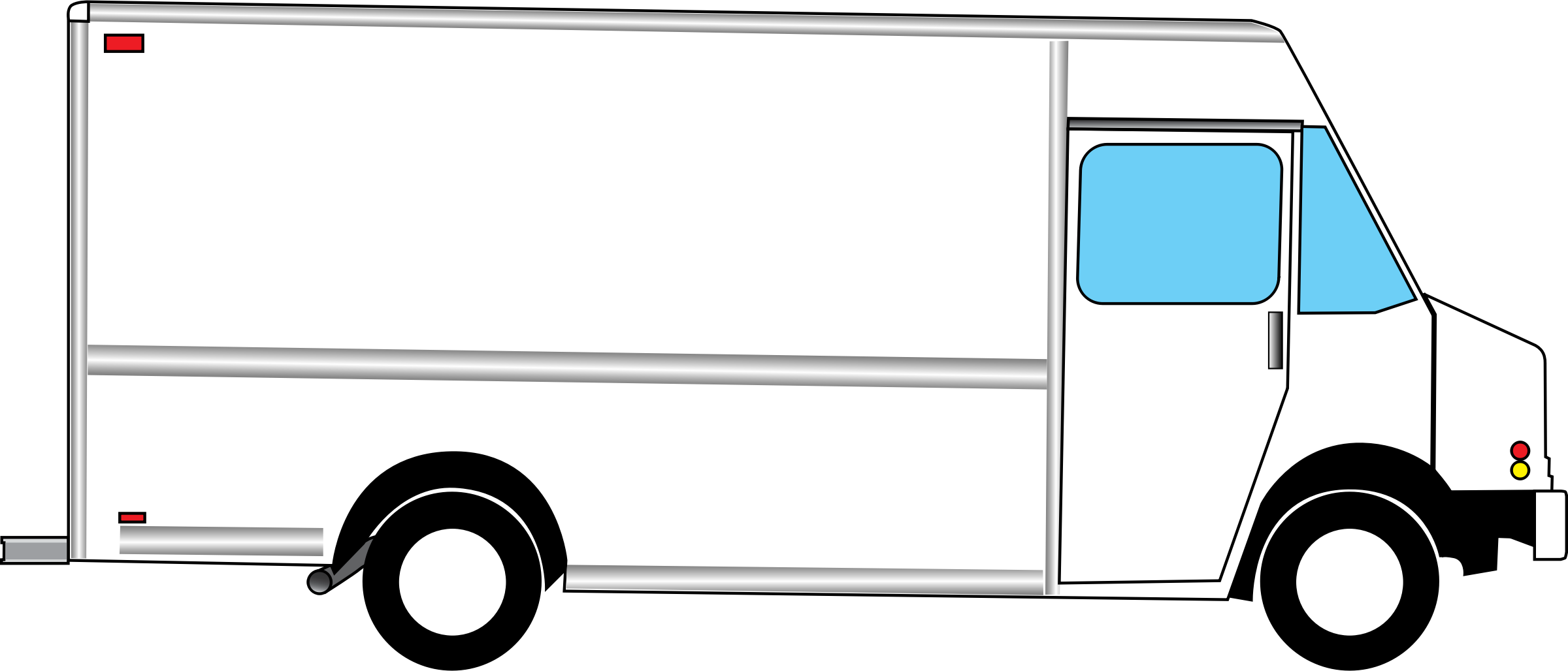Food Truck Clip Art - Blank Food Truck Template - (2400x1028) Png Clipart  Download, image size:2400x1028