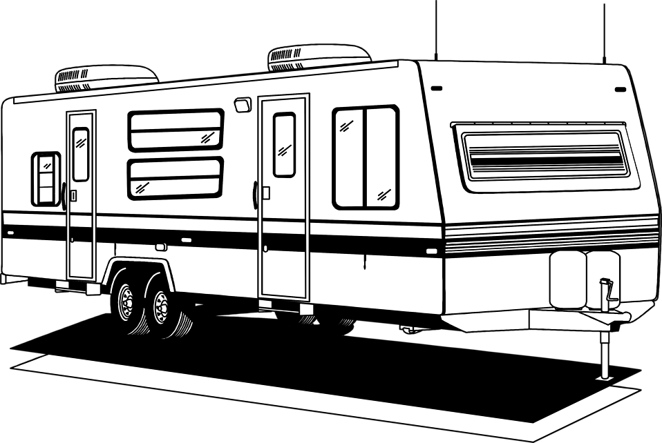 Camper Clipart Travel Trailer - Travel Trailer Clip Art (958x642)