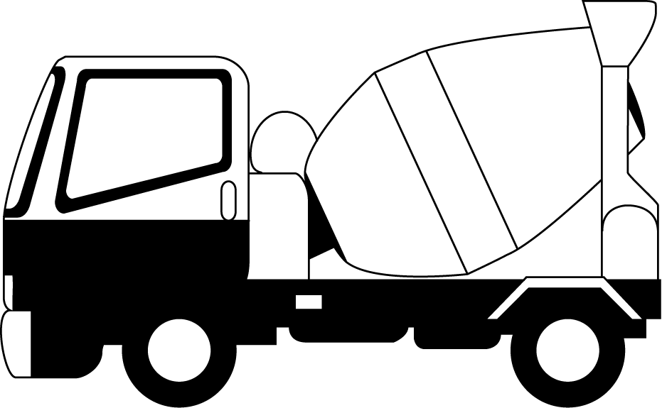 Concrete Truck Clipart - Clip Art Cement Mixer (931x575)