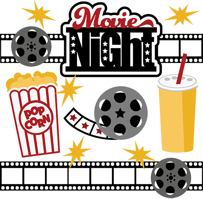 Snack Clipart Movie Night - Free Movie Night Clipart (648x634)
