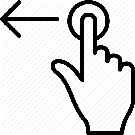 Gray 2f Swipe Left Icon - Pinch To Zoom Icon (512x512)