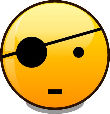Basic Smiley Pirate By Mondspeer - Pirate Emoticon (377x390)